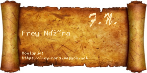 Frey Nóra névjegykártya